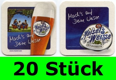 20 Stück Bierdeckel - Maisel's Weisse Bayreuth Party Bar Theke Tresen Maisel