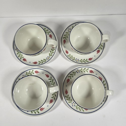 Tea Cups & Saucers Set 4 Johnson Brothers Provincial Cottage Core England Rare - Picture 4 of 11