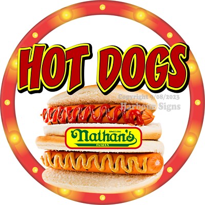 Hot Dogs DECAL (Choose Your Size) Concession Food Truck Vinyl Sticker c2