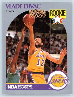 1990 Hoops Team Night Los Angeles Lakers #154 Vlade Divac Rookie Lakers