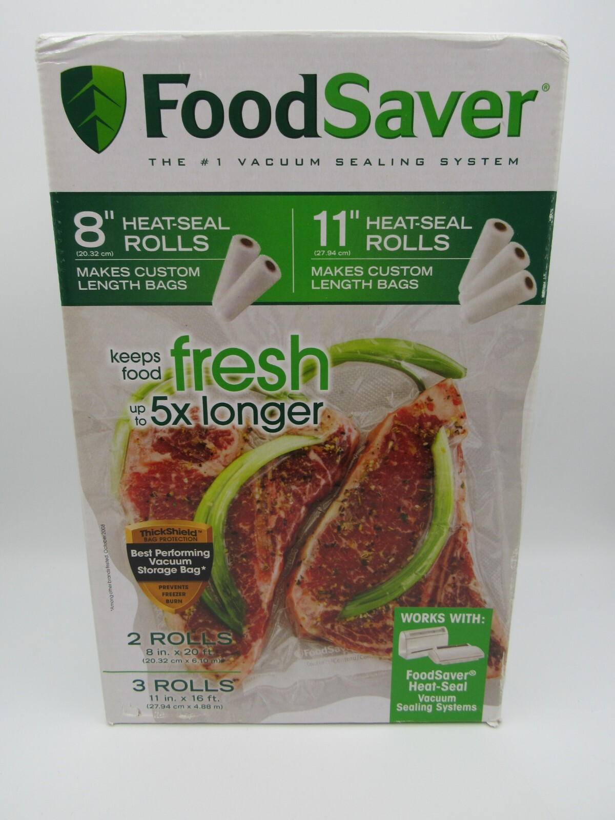 FoodSaver Vacuum Heatseal Rolls Combo Pack, Multiple Sizes, 5 Rolls eBay