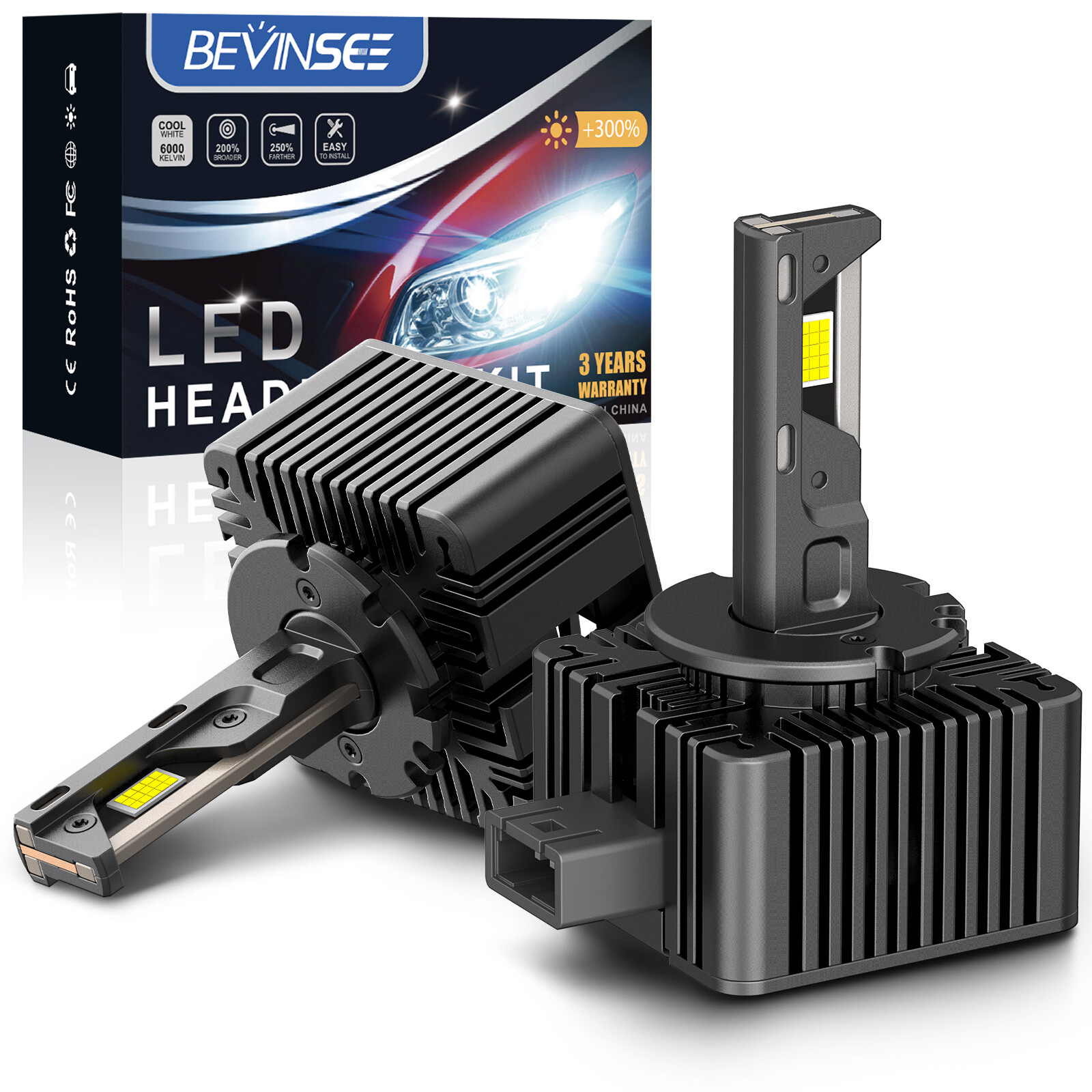 Ampoule D1S LED Phare 8000LM 6000K BMW 3 Coupé E92 2006-2013