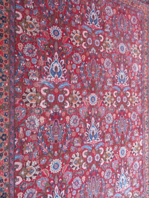 A DELIGHTFUL OLD HANDMADE TRADITIONAL ORIENTAL WOOL ON COTTON CARPET*(370x264cm)