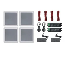 2X Herdio5.25" 320W 2Way ceiling speakers Bluetooth surround sound system indoor