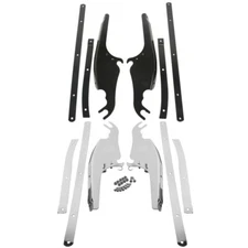 Chrome/Black Windshield Mount Bracket Fit For Harley Softail Fatboy 2000-2017 16