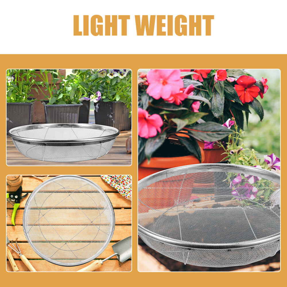 3pcs Stainless Steel Soil Sifter Garden Manual Soil Sieve Gardening Soil Sieve eBay