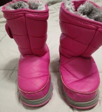 Girl's Youth Size 12 KHOMBU Snow Boots Pink Weatherproof Winter Insulated Warm