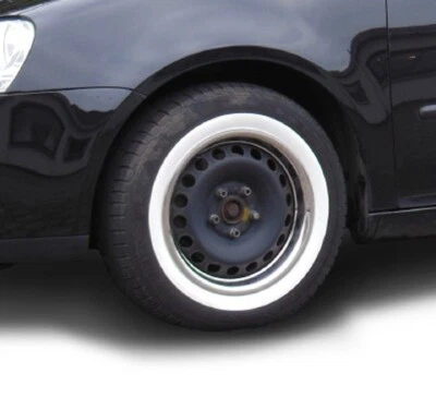 4x Weißwandringe 15" Zoll passend für VW Polo T1 T2 T3 T4 T5 T6 Weißwandreifen - Bild 1 von 4