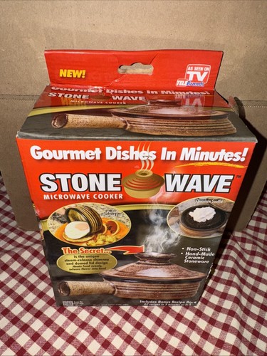 TeleBrands Stone Wave Micro Cooker Non-Stick Ceramic Stoneware Bake NEW IN BOX - Picture 2 of 10