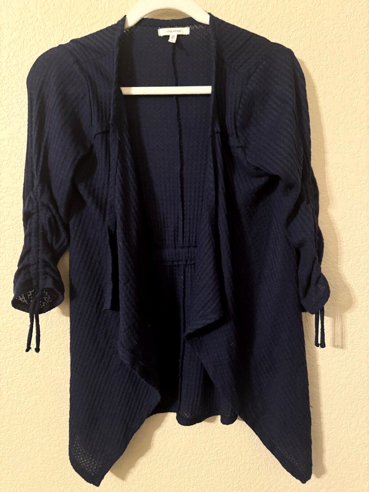 Cardigan Women's S Blue Open Knit Mesh Fashionable Swim Beach Casual-image