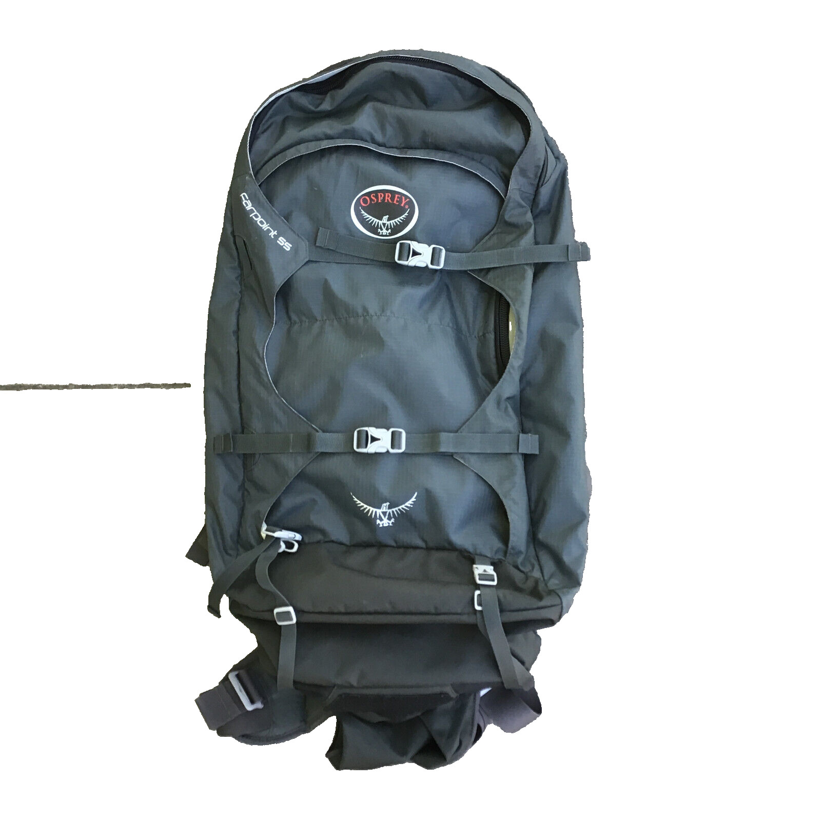 Mochila de viaje Osprey Farpoint 55L cinturón de cadera verde acolchado *SIN mochila desmontable