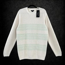 $130 Marciano Guess Womens Tunic Sweater XXL Creme/Pistachio Stripes Italy Made