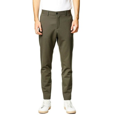 Elvine Uomo HERMANSSON 173206 Pantaloni Slim Verde Oliva Taglia 29W | eBay