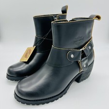Harley-Davidson Lalanne Black Motorcycle Harness Boots D84686 Women's Sz 7M NWT