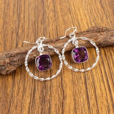 African Amethyst Gemstone 925 Sterling Silver Earring Handmade jewelry Earring