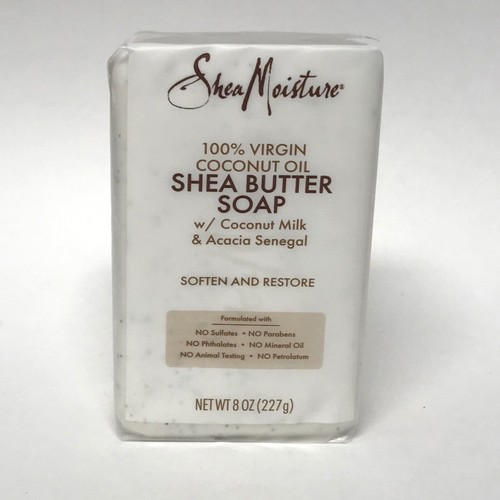 SheaMoisture 100% Virgin Coconut Oil Shea Butter Soap 8oz wCoconut Milk & Acacia