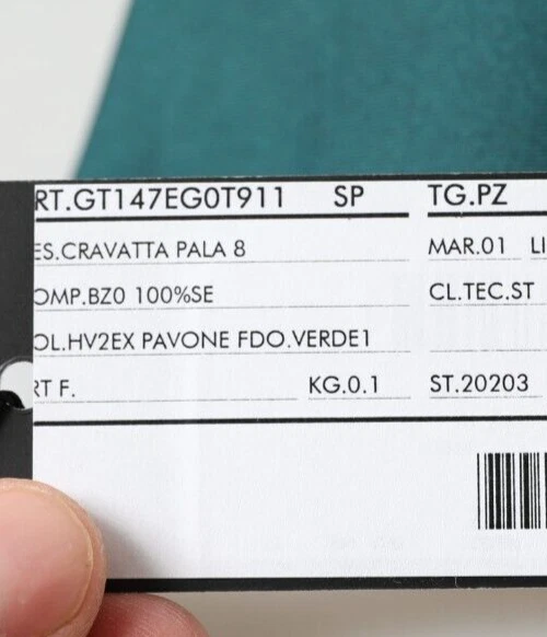 Corbata DOLCE & GABBANA verde estampada 100 % seda ajustable para hombre PVP 340usd Foto 2 de 4