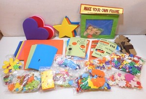 Large Lot of FOAM sheets hearts stars letters shapes flowers frames stickers