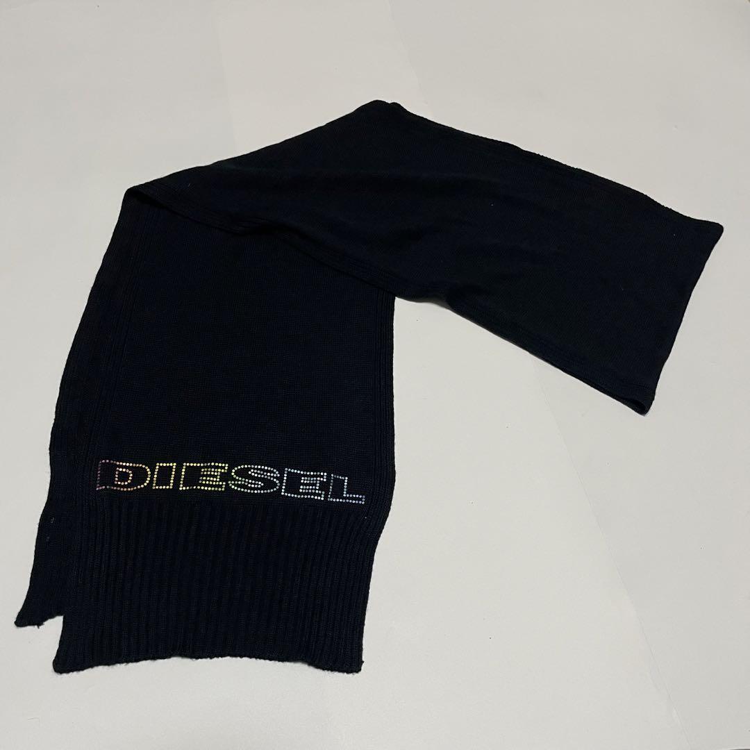 Diesel Men M2501 Muffler Stole Black 189cm Casual Classic Winter