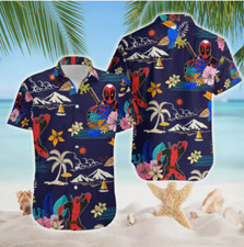 Deadpool Superhero Floral Summer Vibes Tropical Leaves 3D HAWAII SHIRT Christmas