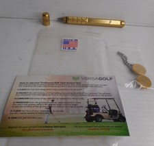 VERSA GOLF TruGroove Golf Club Groove Tool 5" long x 1/2" diameter Gold Finish