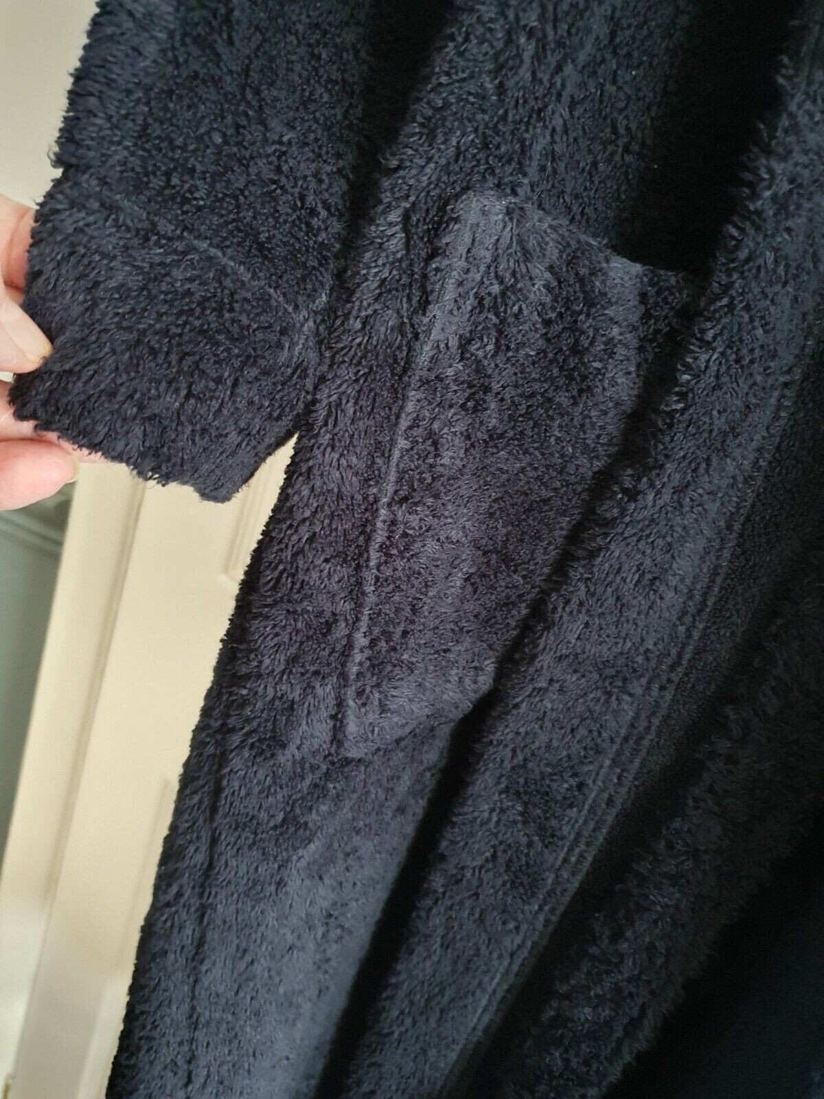 John Lewis Mens Navy Towelling Robe Bathrobe 90Cotton New Without Tag