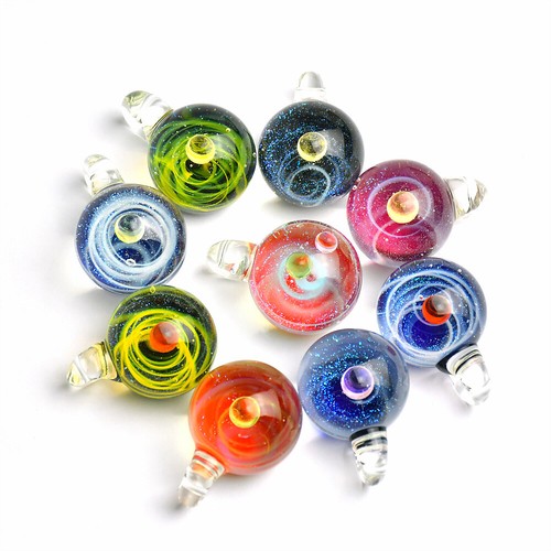 Ball Galaxy Glass Pendant Necklace 