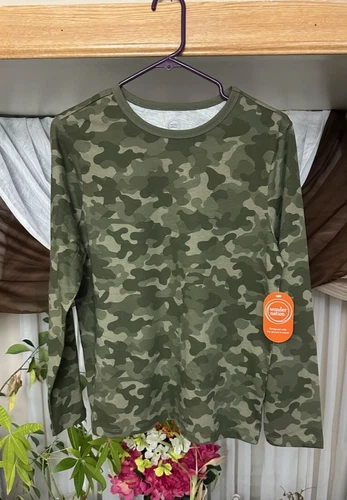 Wonder Nation Boy's SIZE 2XL 18 Long Sleeve Kid Tough T-Shirt color CAMO NEW - Picture 3 of 18