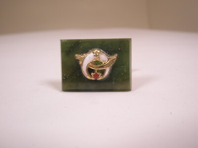 Shriners Green Mason Scottish SINGLE Vintage Cuff Link replace lost/broken zc11