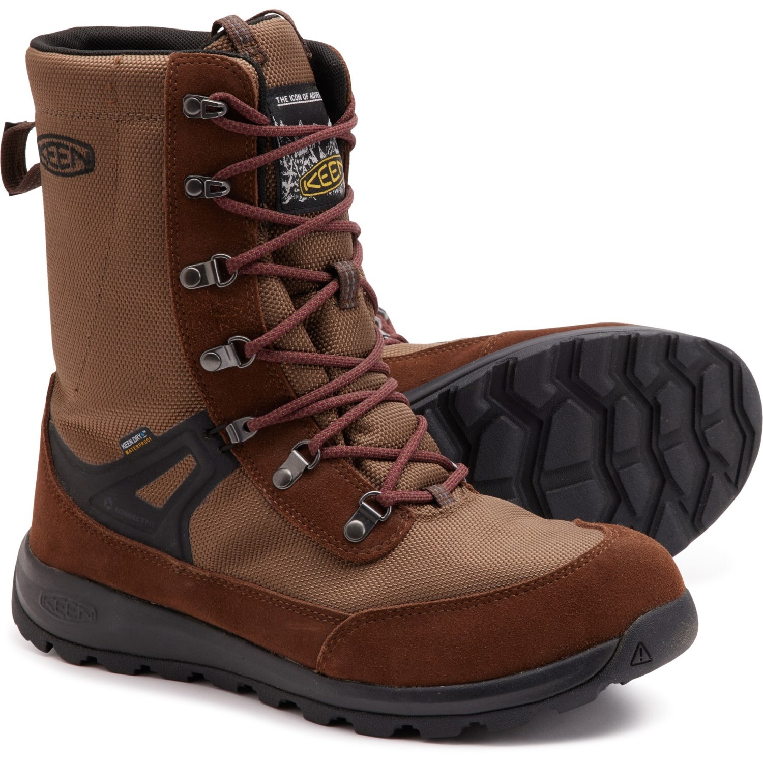 NUOVISSIMI stivali da neve alti Keen Glieser impermeabili isolati in pelle (per uomo