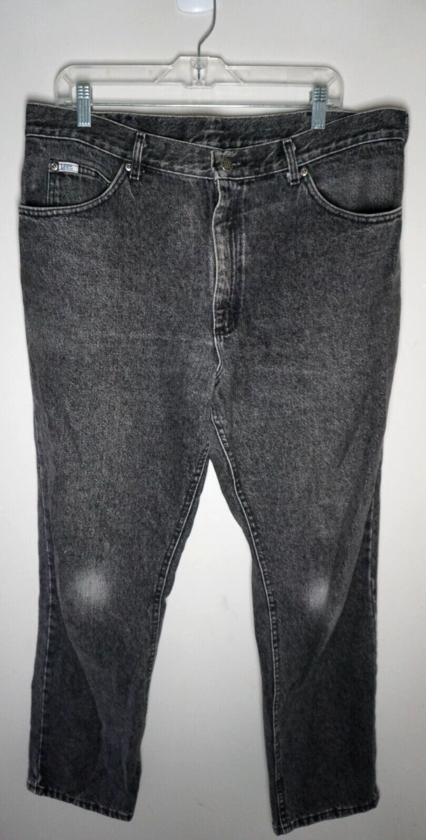 Vintage Lee Storm Rider Jeans Black Stonewash Faded 38x32
