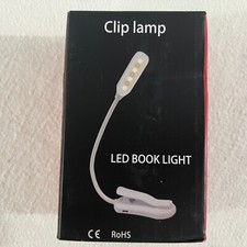 USB LED Book Light Flexible Touch Dimming Clip-On Reading Lamp for Bed Travel