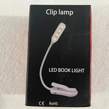 USB LED Book Light Flexible Touch Dimming Clip-On Reading Lamp for Bed & Travel