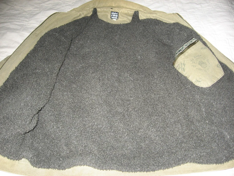 Vintage Teva Men's Sherpa Lined Canvas Jacket Large - Imagem 4 de 4