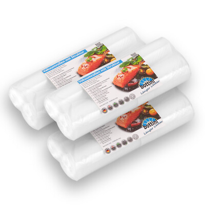 6 x Folienrollen 25 x 600 cm Vakuumierbeutel für Caso Lava Solis ProfiCook usw.