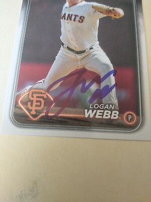 Logan Webb Signed Autograph 2024 Topps #4 SF Giants | eBay