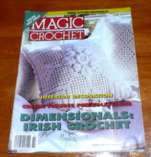 MAGIC CROCHET Magazine Feb 1996 Creche figures / Irish Crochet Wearables 100