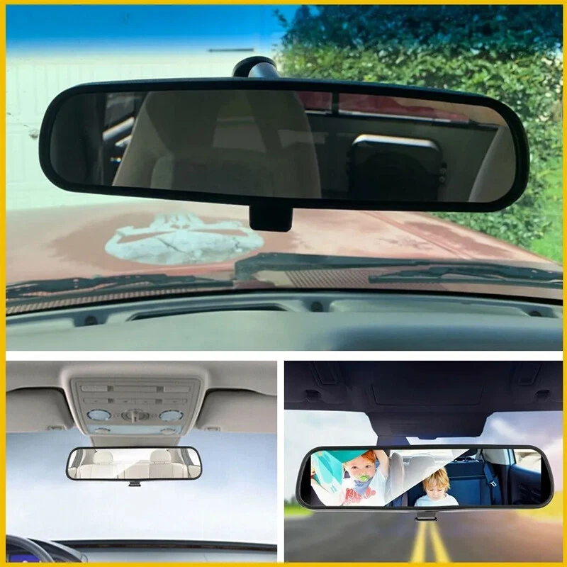 Universal Car Interior 10" Rearview Rear View Mirror Wide-angle Inside Truck EOA Foto 2 de 4