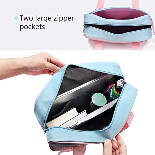 RAINBOW SMILE Ita Bag Hart Messenger Japanse Schooltas Kawaii Grote Anime Schouder Handtassen, 08-zwart, 36.8 cm x 12.2 cm x 27.4 cm