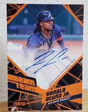 Ronald Acuna Jr. 2021 Stadium Club Beam Team Orange Parallel Auto Atl Braves 5/5