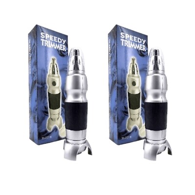 2pk Nose Hair Trimmer Shaver Cut Clip Trim Nostril Men Women Safe use AA Battery