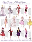 Vintage 18-inch Fashion Doll's Miss Seventeen Beauty Queen Patterns RARE