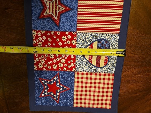Patriotic Table Runner 72"x13" God Bless America 4th July Independence memorial - Picture 18 of 19