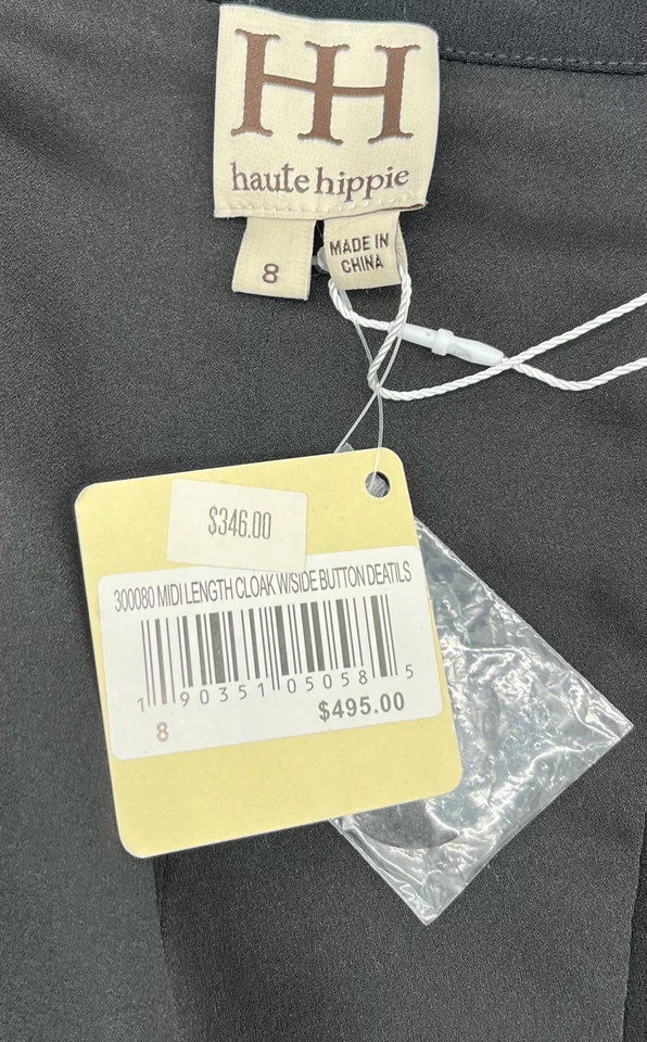 Chaleco Blazer HH Haute Hippie Negro Sin Mangas Talla 8 Nuevo con Etiquetas Foto 4 de 4