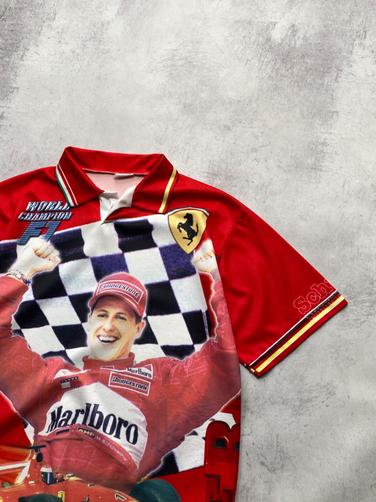 Vintage Marlboro Ferrari Michael Schumacher World Champion F1 Racing T-Shirt S image 5