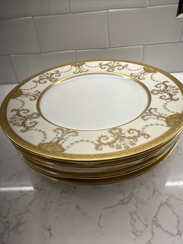 Minton Argyle Gold Dinner Plate, Gilt encrusted,Heart Design , 10 D Beautiful 5 - Picture 13 of 22