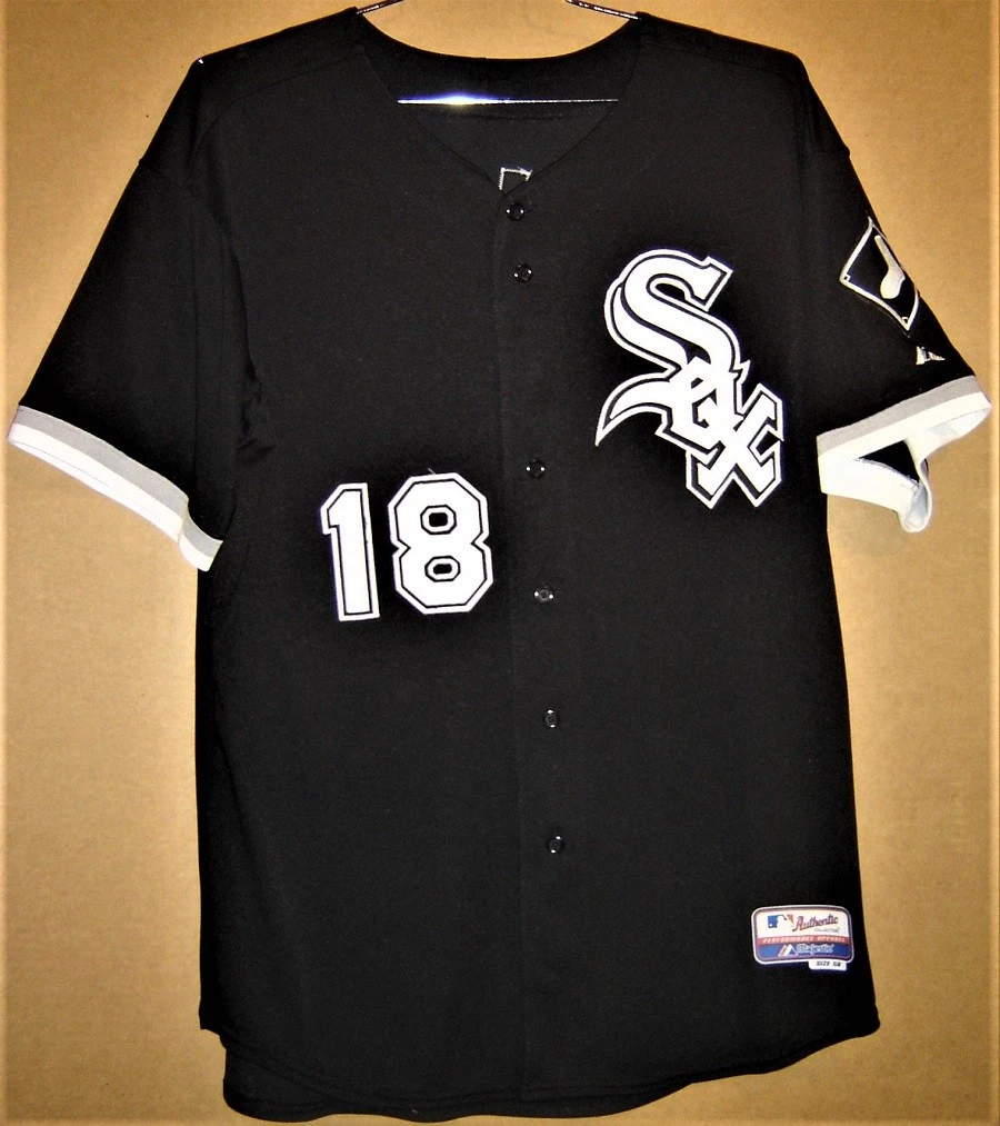 CHICAGO WHITE SOX RAZOR SHINES BLACK ALTERNATE JERSEY & FREE