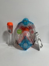 Seac Libera Clear Blue Natural Breathing Full Face Snorkeling Mask Size XS/S