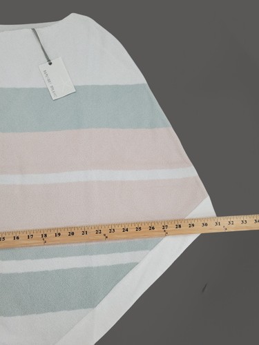 Barefoot Dreams Ocean Breeze Poncho OS Multi Stripe Pink CozyChic Ultra Lite NEW - Picture 4 of 9