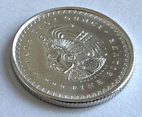 SILVER COIN 1 X 3.1g AZTEC CALENDAR ROUND..999 FINE SILVER PURITY.. - Picture 4 of 4